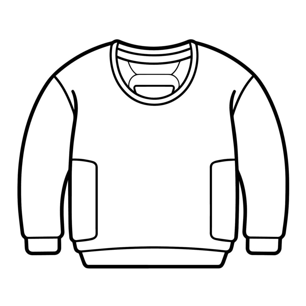 illustration of a sweater outline icon, perfect for winter fashion designs. vector