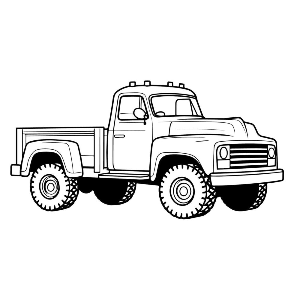 Simplistic truck outline icon for transportation designs. vector
