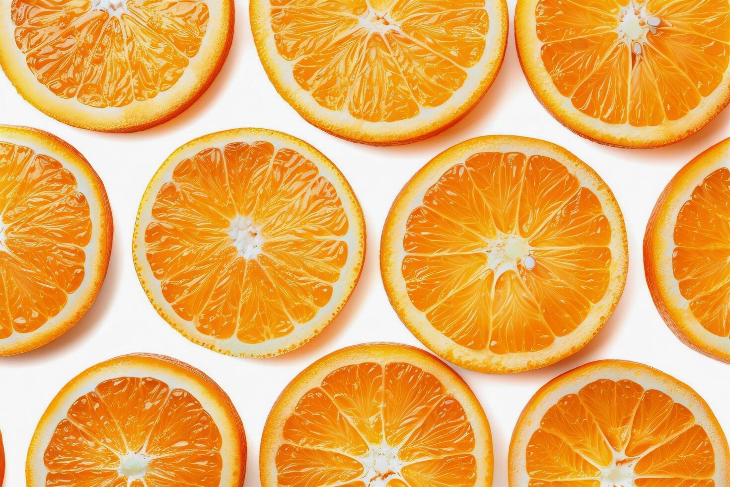 Group of Halved Orange Slices photo