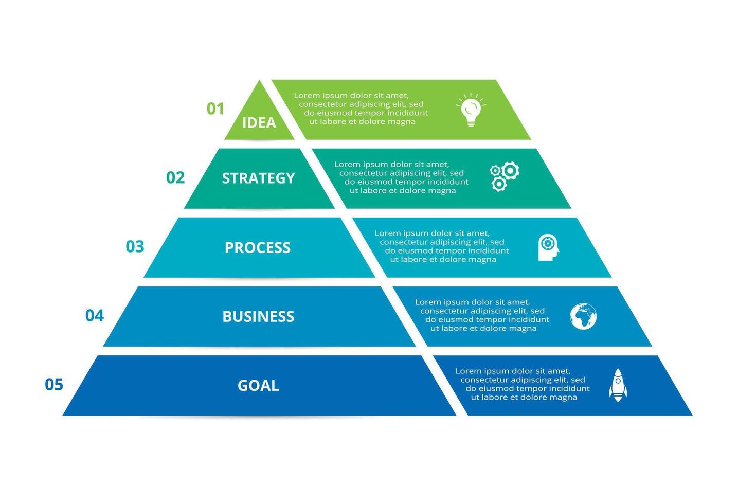 Abstract arrows of graph, diagram with 5 steps, options, parts or processes. business template for presentation vector