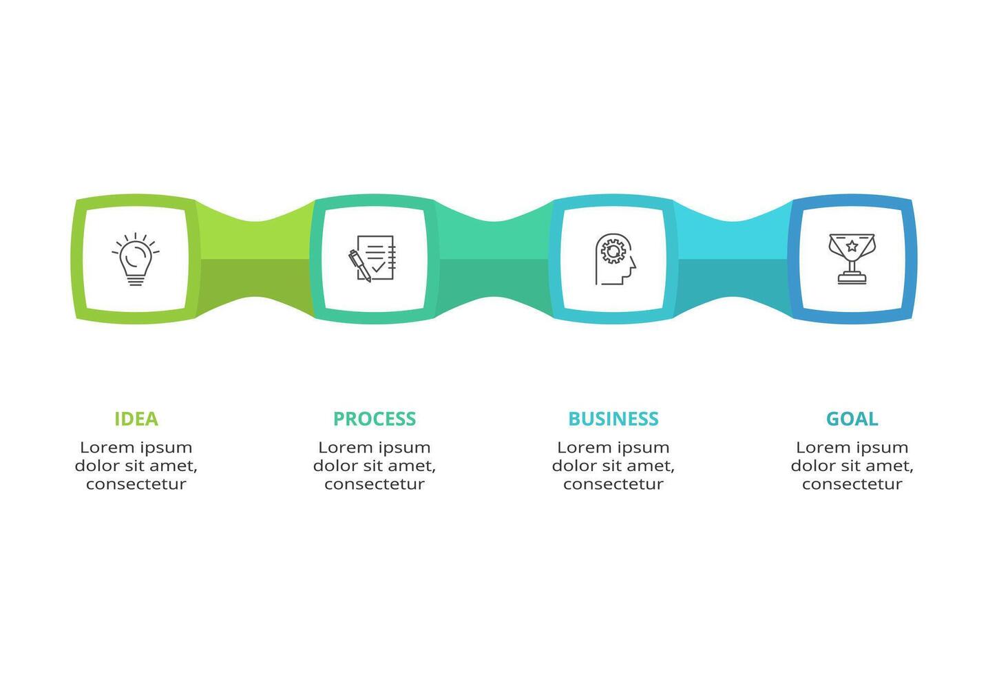 Abstract arrows of graph, diagram with 4 steps, options, parts or processes. business template for presentation vector