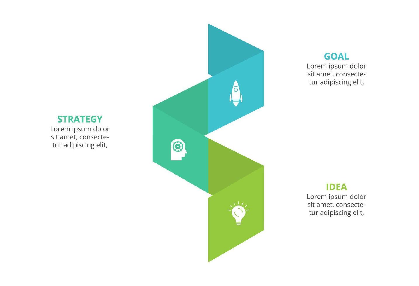 Abstract arrows of graph, diagram with 3 steps, options, parts or processes. business template for presentation vector