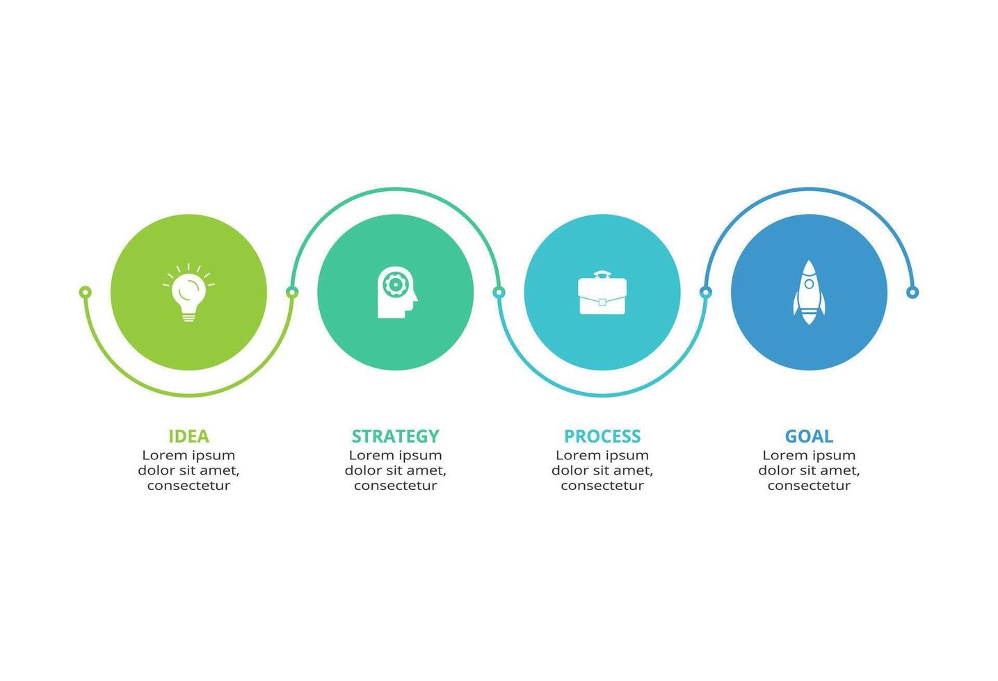 Abstract arrows of graph, diagram with 4 steps, options, parts or processes. business template for presentation vector
