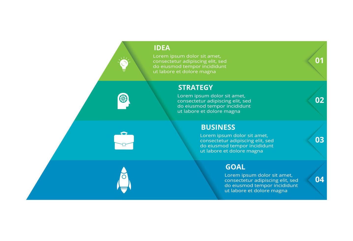Abstract arrows of graph, diagram with 4 steps, options, parts or processes. business template for presentation vector