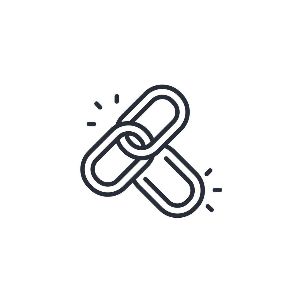 Link icon. .Editable stroke.linear style sign for use web design,logo.Symbol illustration. vector