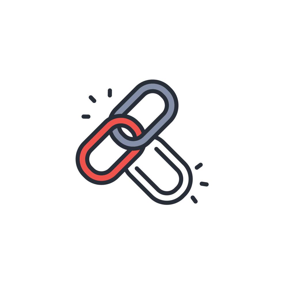 Link icon. .Editable stroke.linear style sign for use web design,logo.Symbol illustration. vector