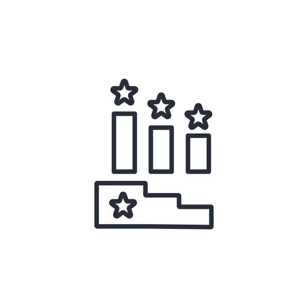 Ranking icon. .Editable stroke.linear style sign for use web design,logo.Symbol illustration. vector