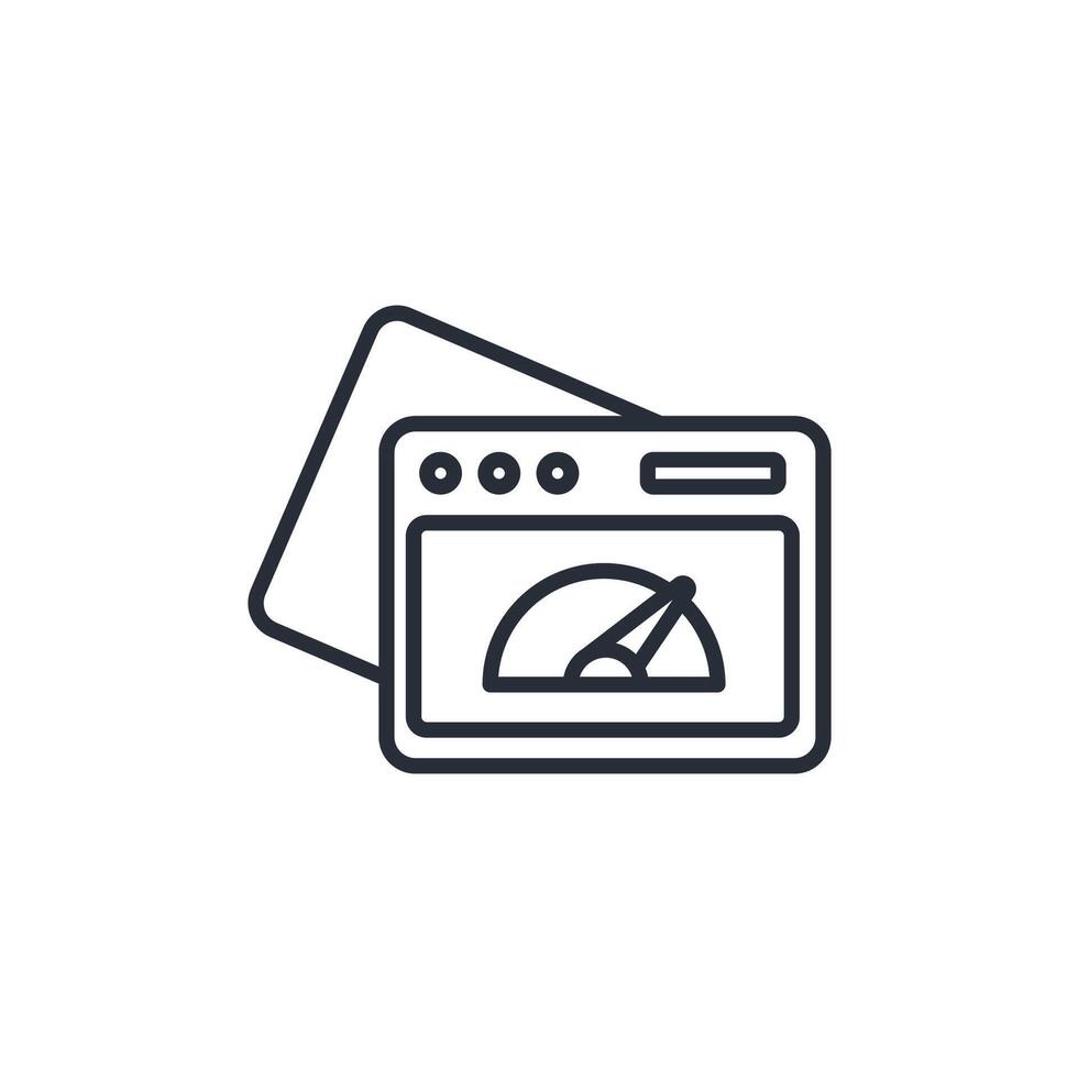 website speed icon. .Editable stroke.linear style sign for use web design,logo.Symbol illustration. vector