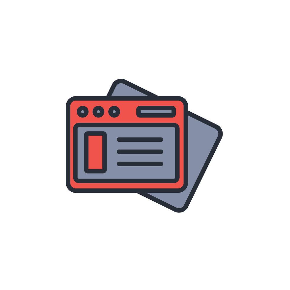 Website icon. .Editable stroke.linear style sign for use web design,logo.Symbol illustration. vector