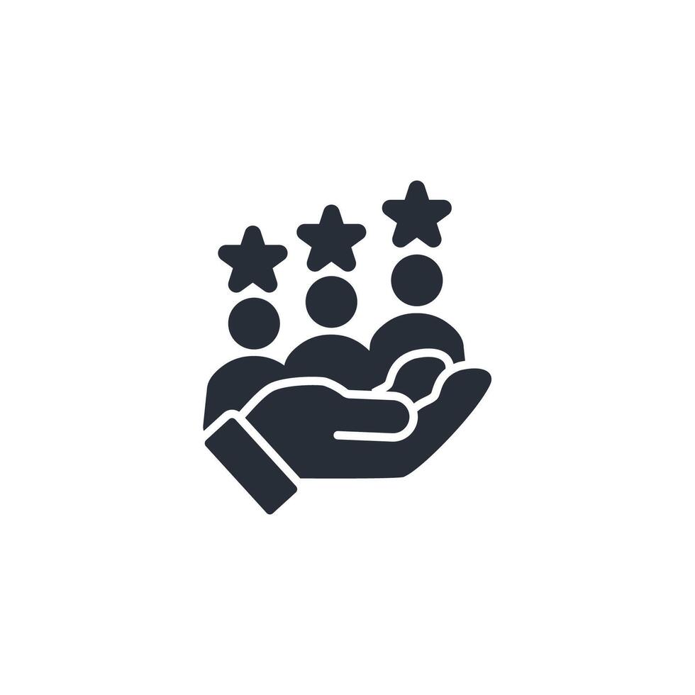 customer review icon. .Editable stroke.linear style sign for use web design,logo.Symbol illustration. vector