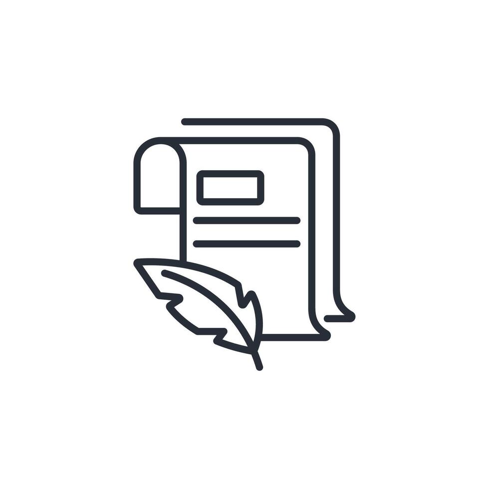 Blog icon. .Editable stroke.linear style sign for use web design,logo.Symbol illustration. vector