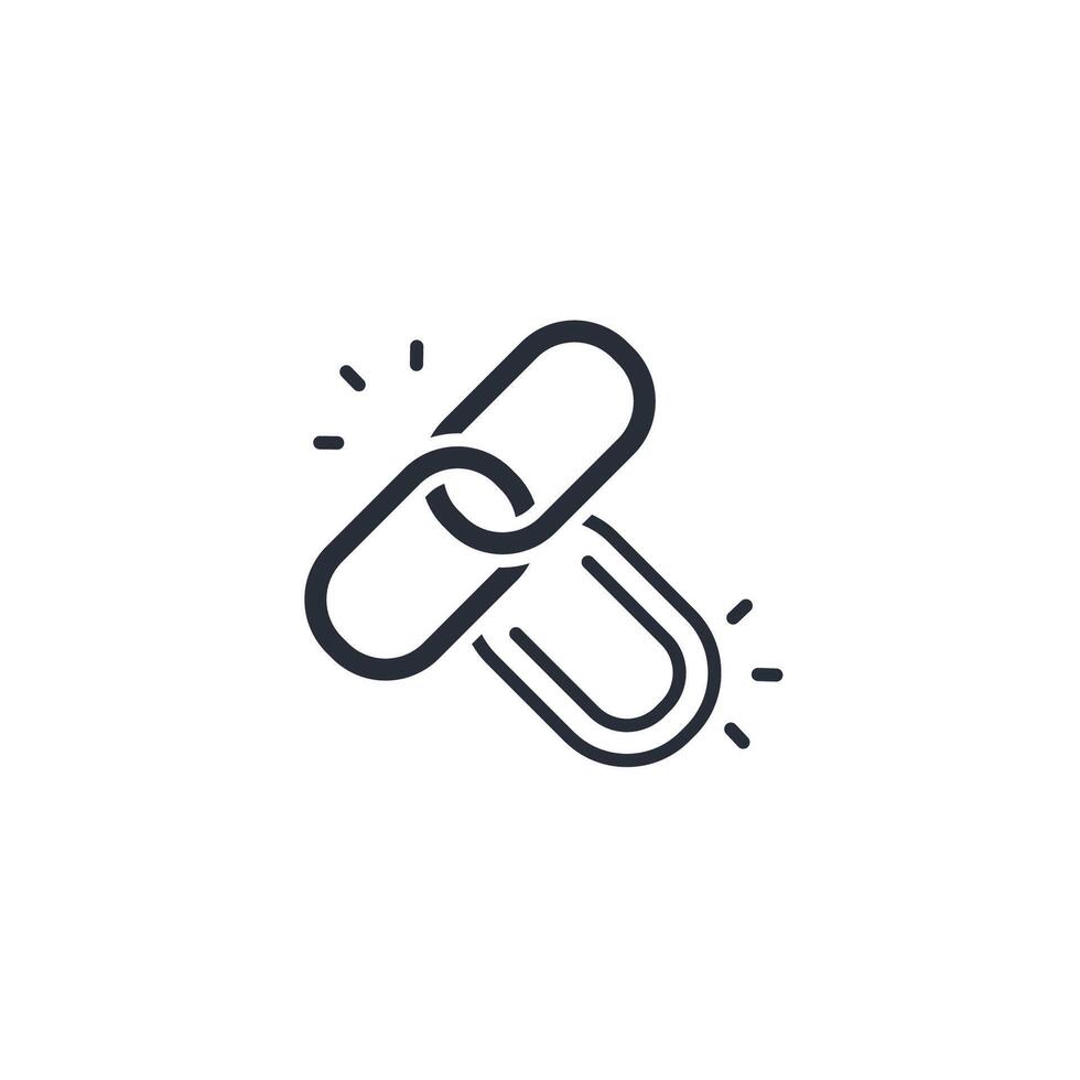 Link icon. .Editable stroke.linear style sign for use web design,logo.Symbol illustration. vector