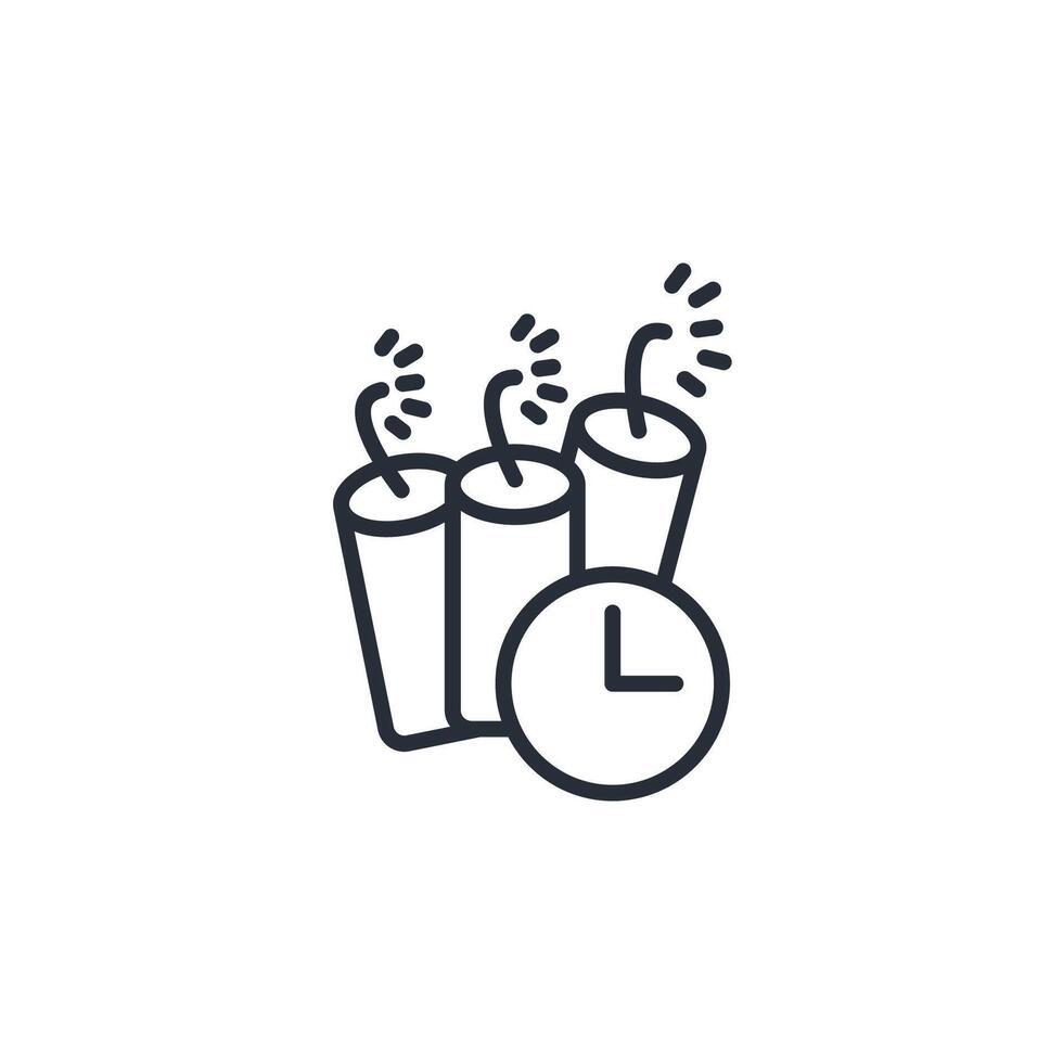 dynamite icon. .Editable stroke.linear style sign for use web design,logo.Symbol illustration. vector