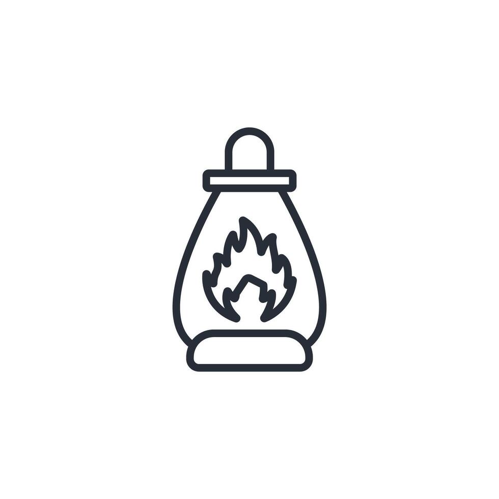 Lantern icon. .Editable stroke.linear style sign for use web design,logo.Symbol illustration. vector