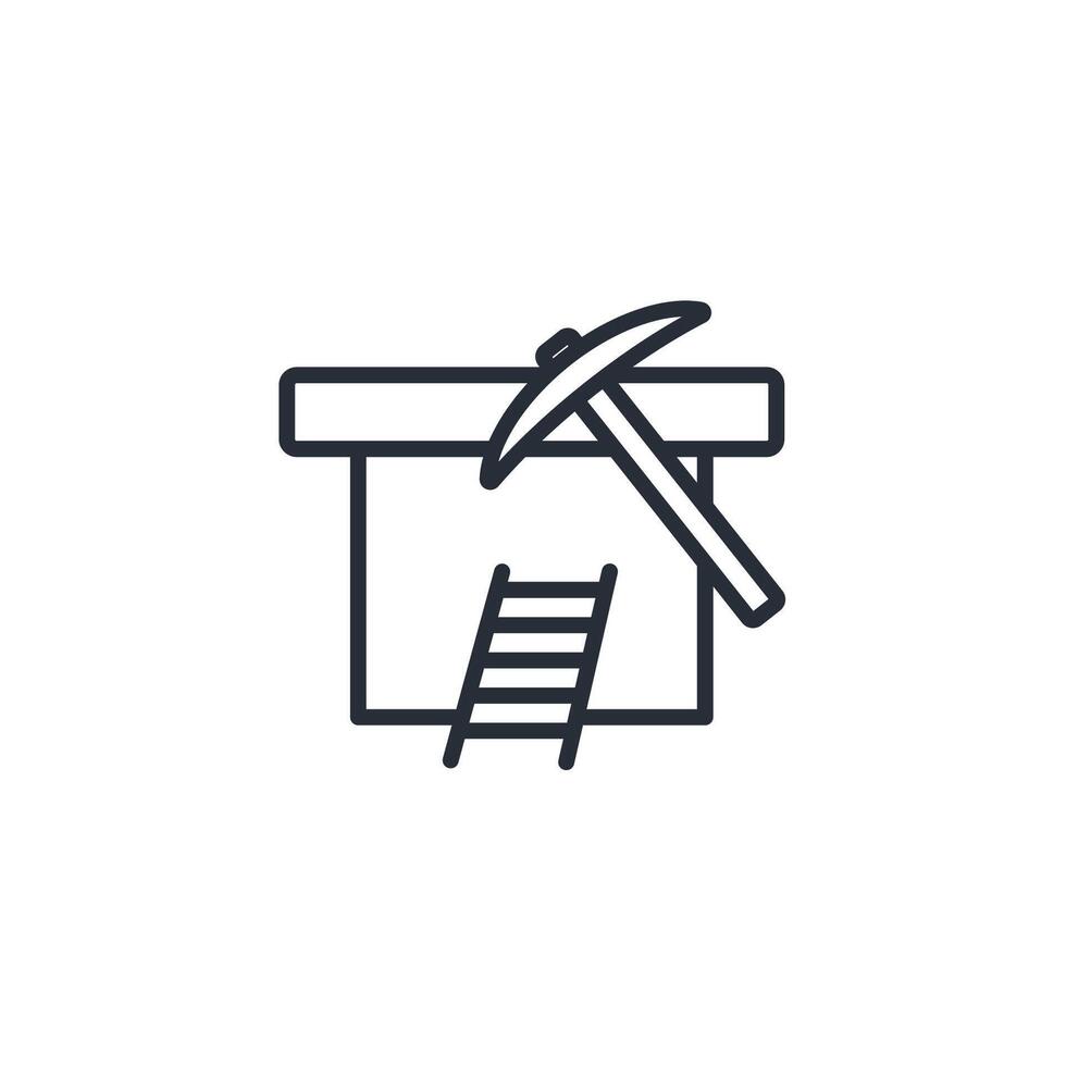 tunnel icon. .Editable stroke.linear style sign for use web design,logo.Symbol illustration. vector