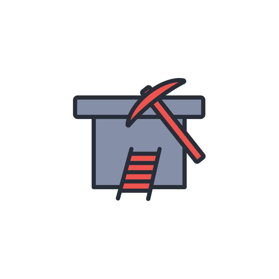 tunnel icon. .Editable stroke.linear style sign for use web design,logo.Symbol illustration. vector