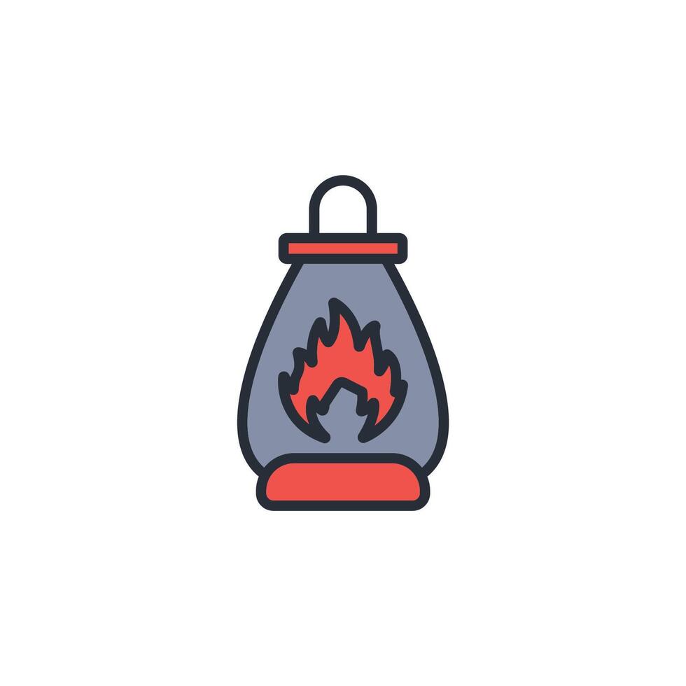 Lantern icon. .Editable stroke.linear style sign for use web design,logo.Symbol illustration. vector