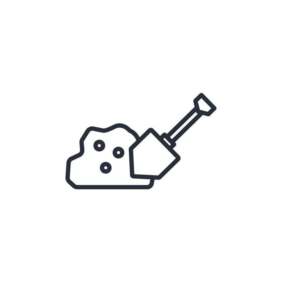 shovel icon. .Editable stroke.linear style sign for use web design,logo.Symbol illustration. vector
