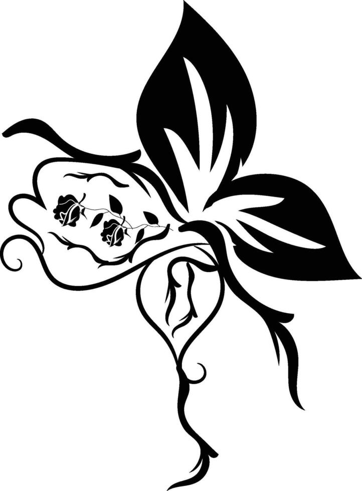a drawing of a butterfly with the words butterfly on it vector