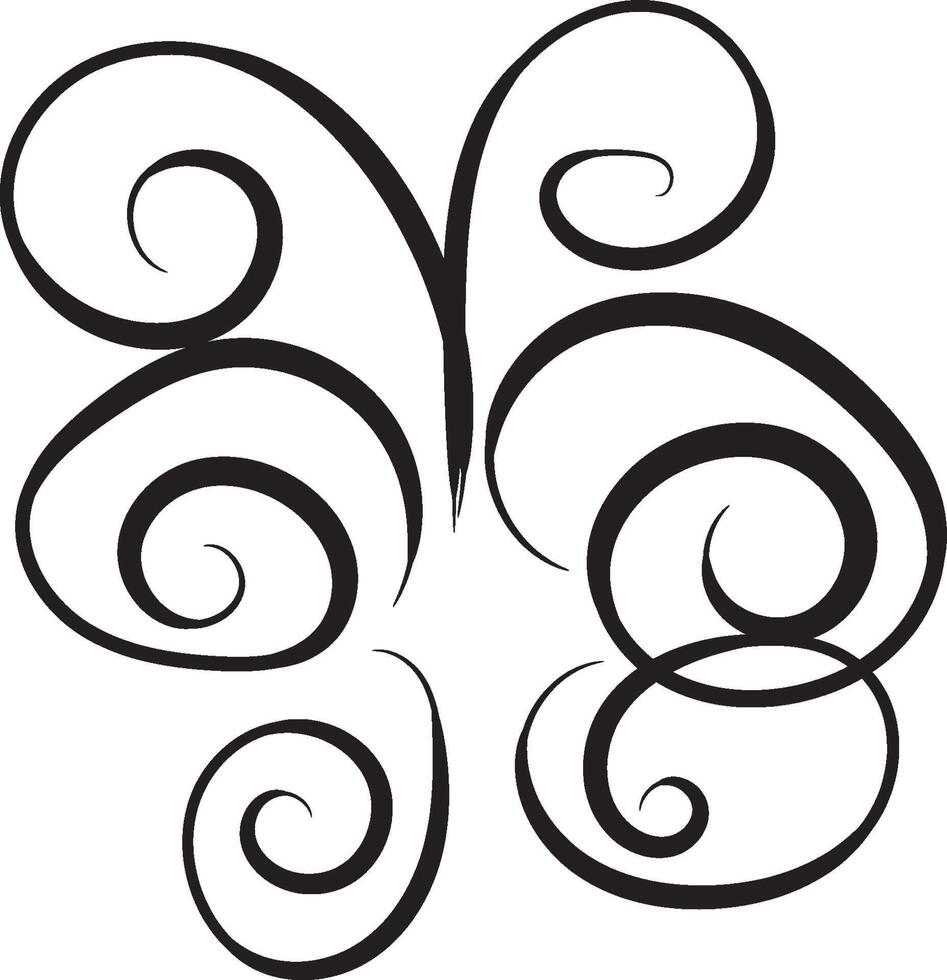 beautiful butterfly outline illustration vector