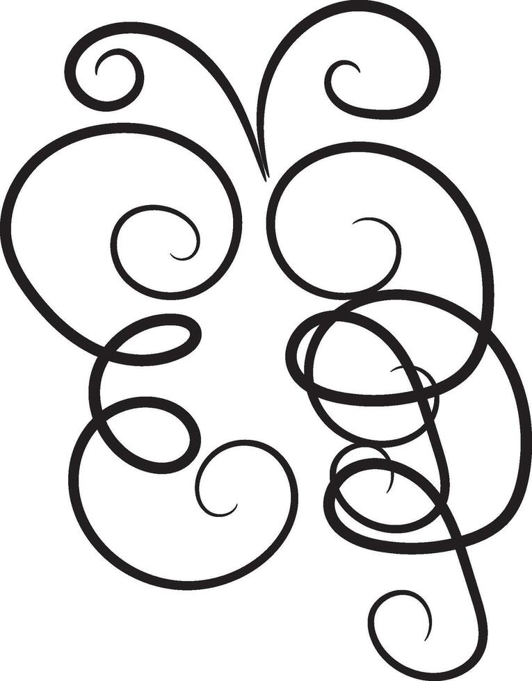 beautiful butterfly outline illustration vector
