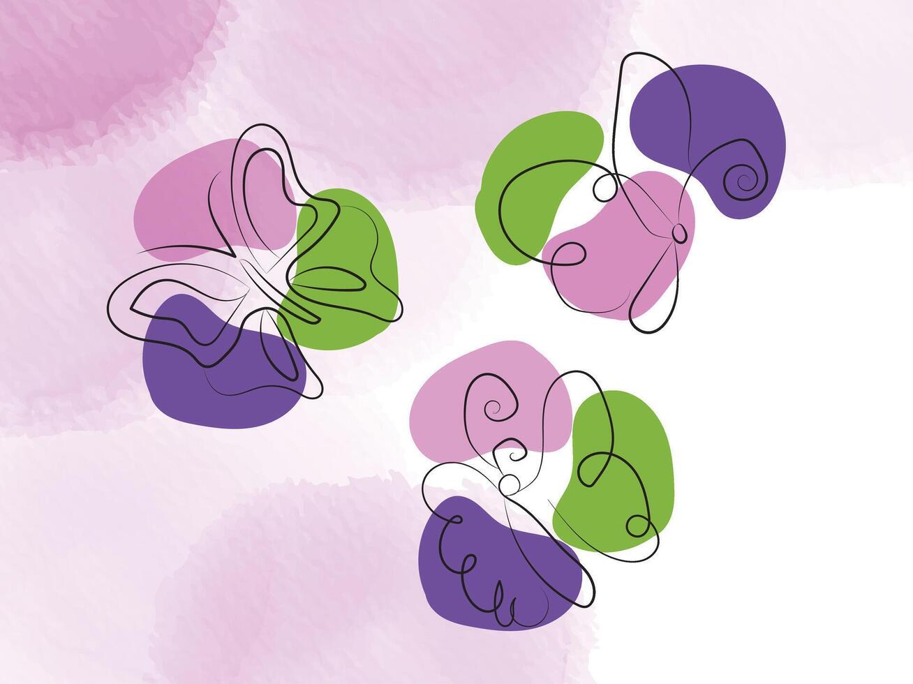 beautiful butterfly outline illustration vector