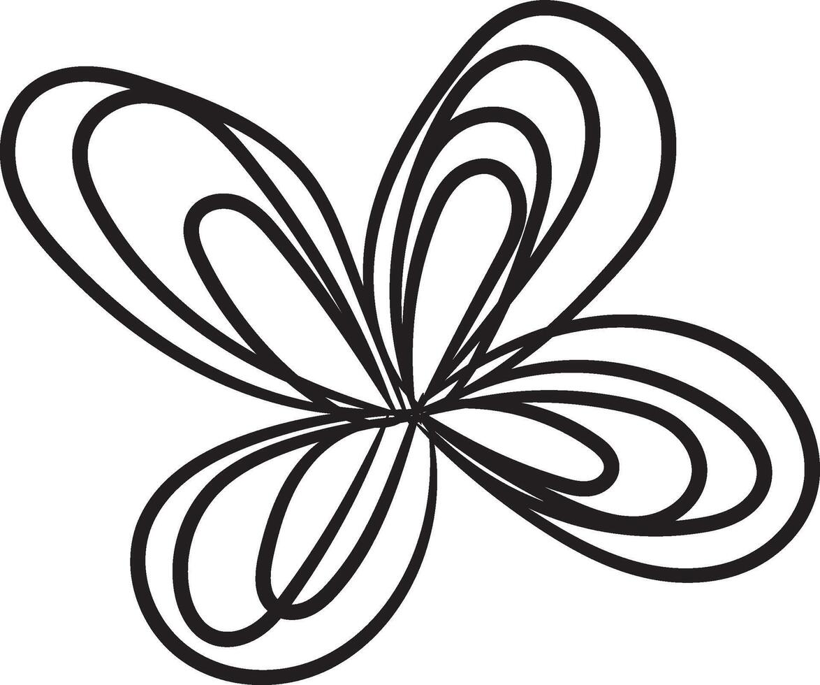 outline flat design ,drawing minimal, hand drawn butterfly ,simple minimal, line simple design vector