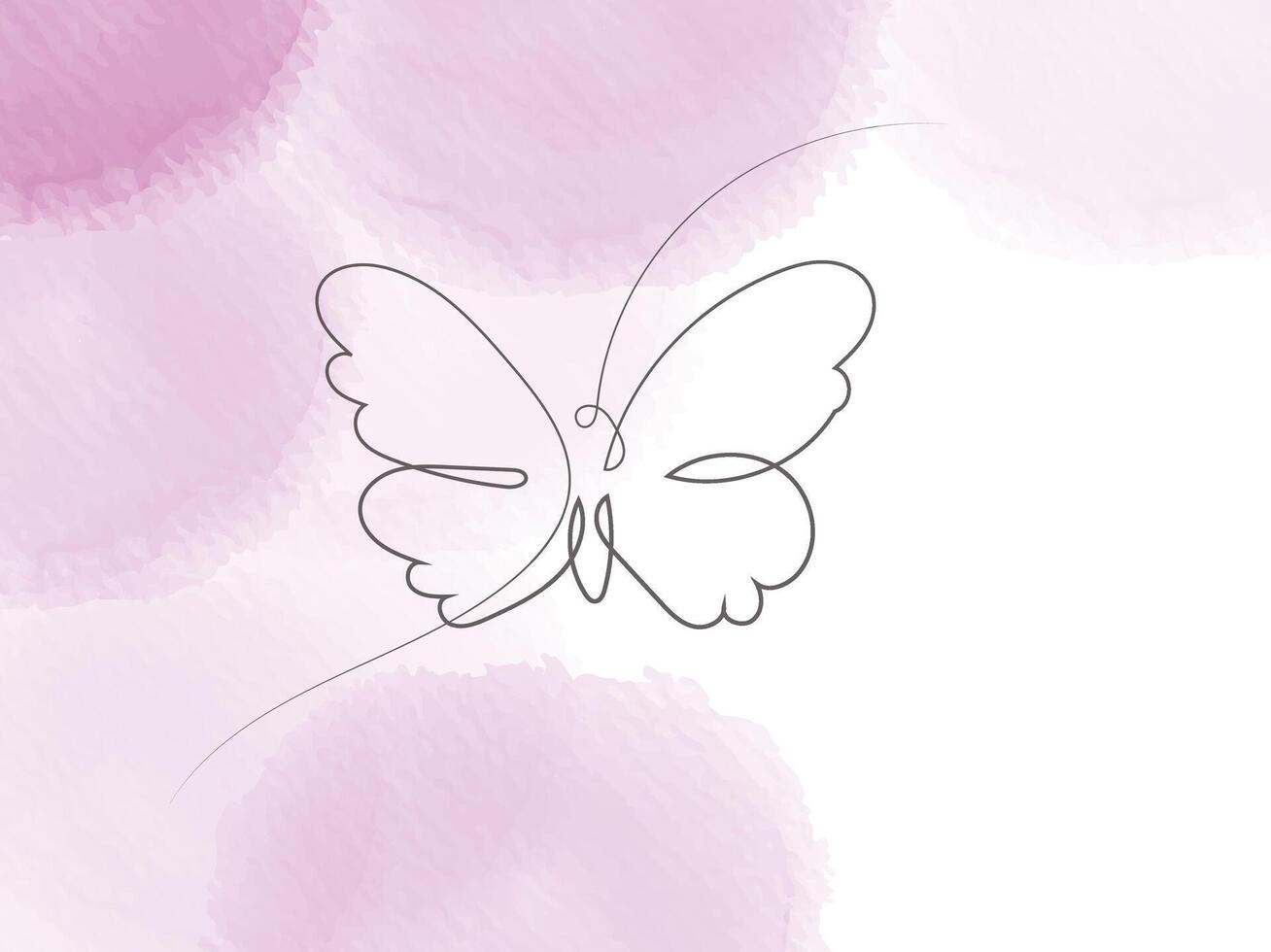 hand drawn butterfly outline pack vector