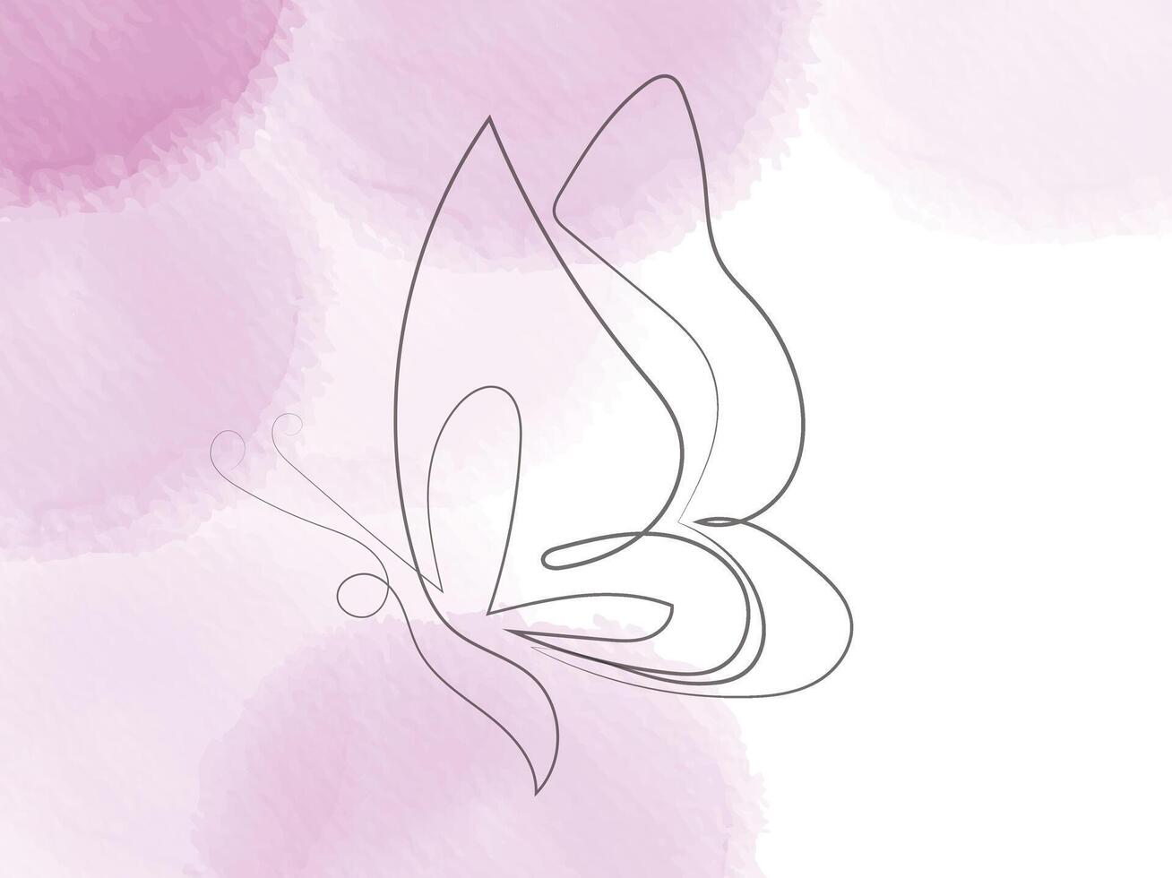 hand drawn butterfly outline pack vector