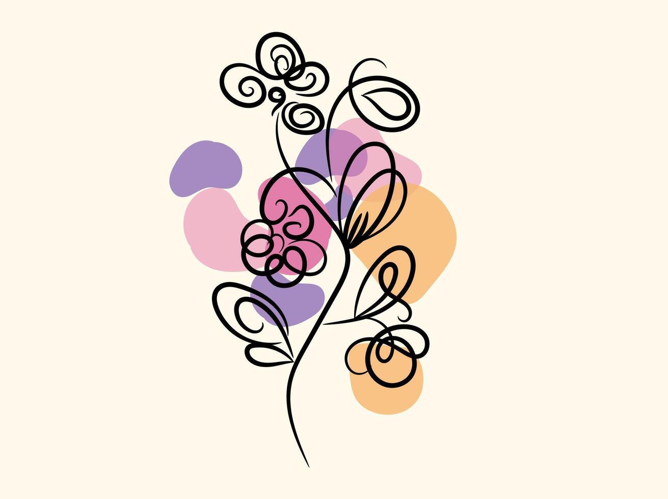 flowers line art vector