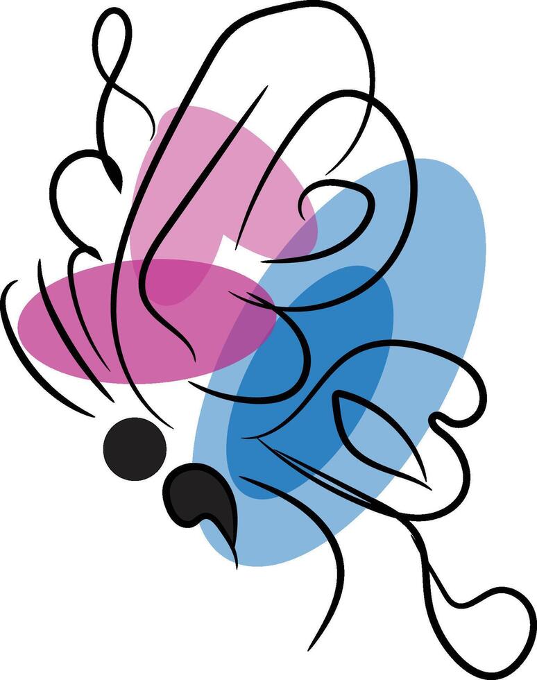 hand drawn butterfly outline set vector