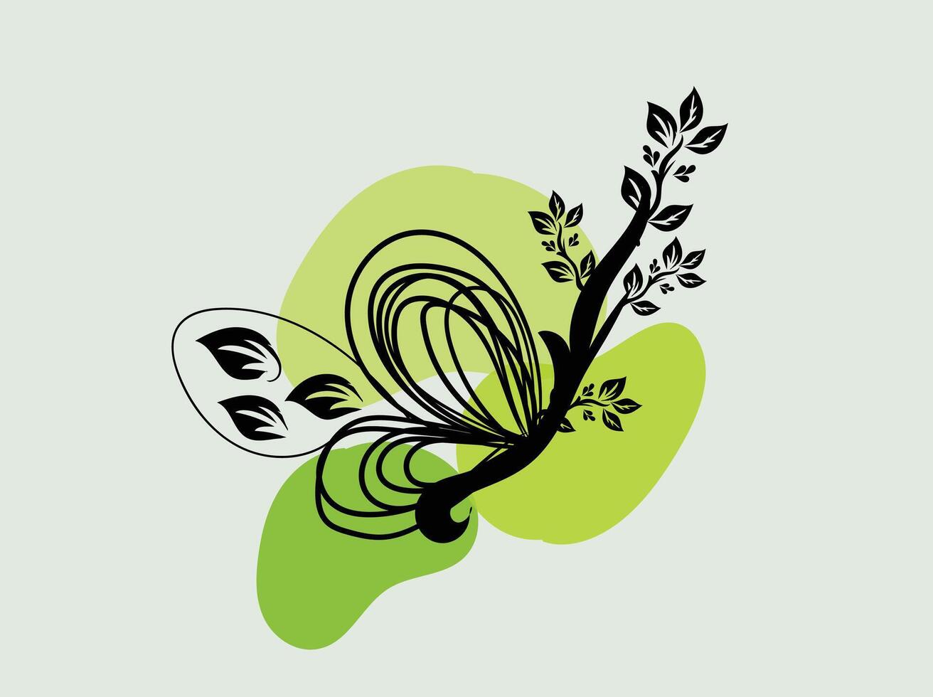 hand drawn butterfly outline set vector