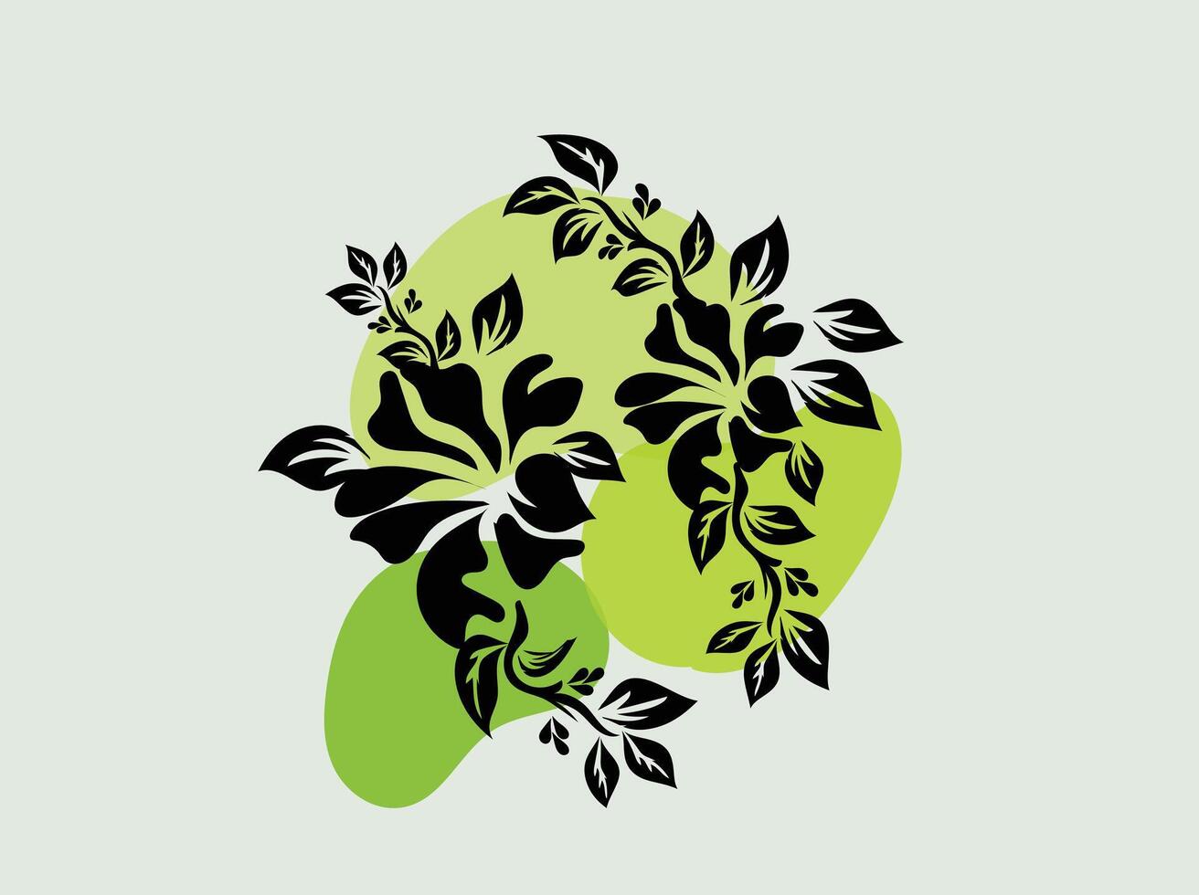 hand drawn flat design simple flower outline vector