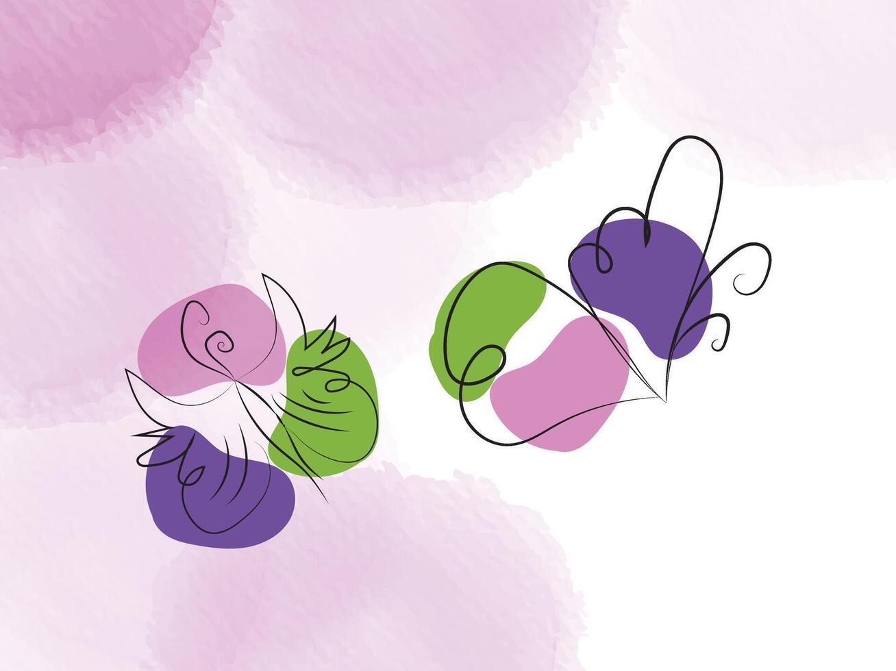 beautiful butterfly outline illustration vector