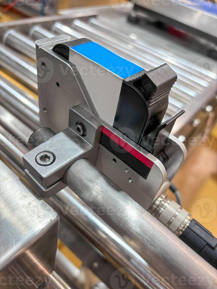 Work on machines in an industrial factory. photo