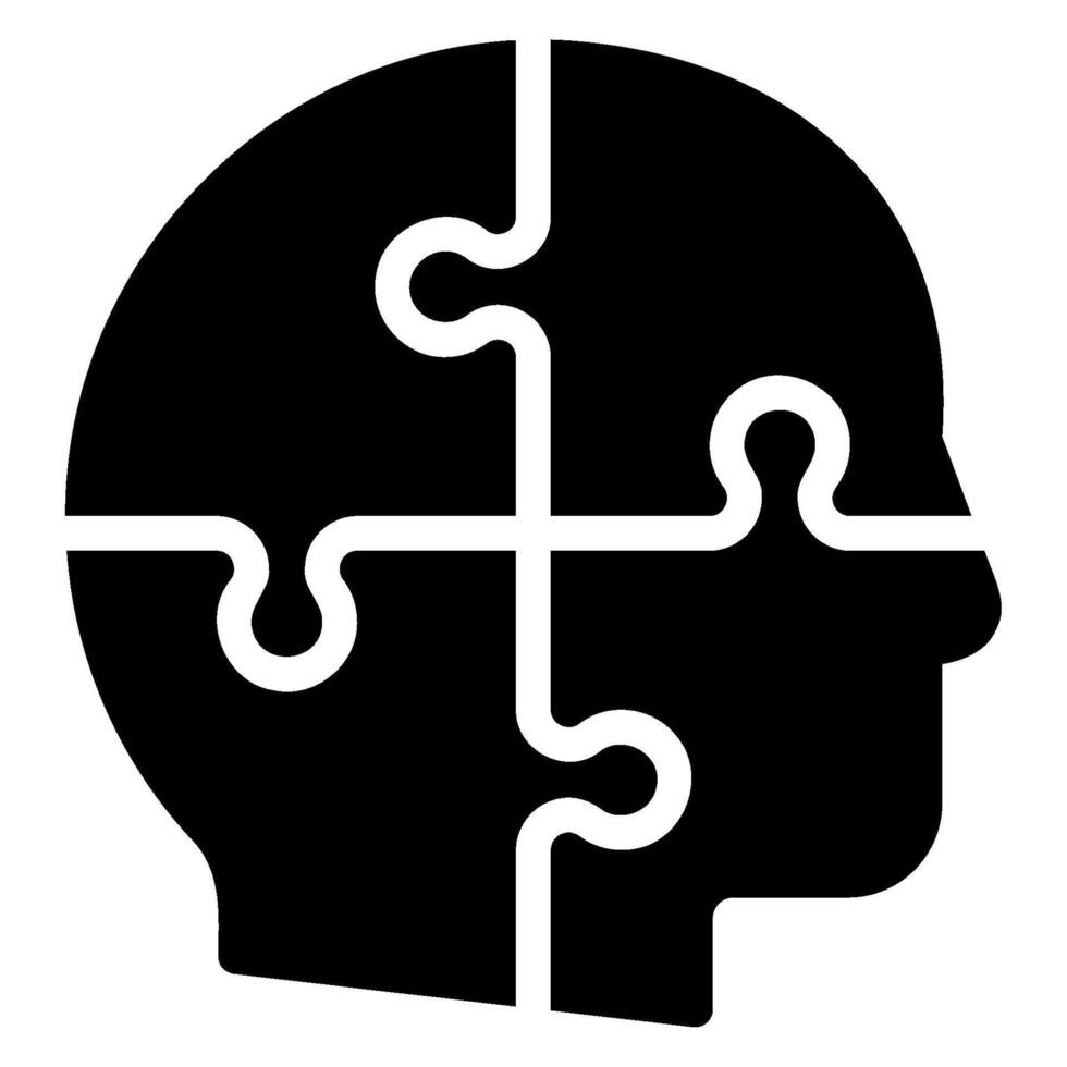 psychological glyph icon vector
