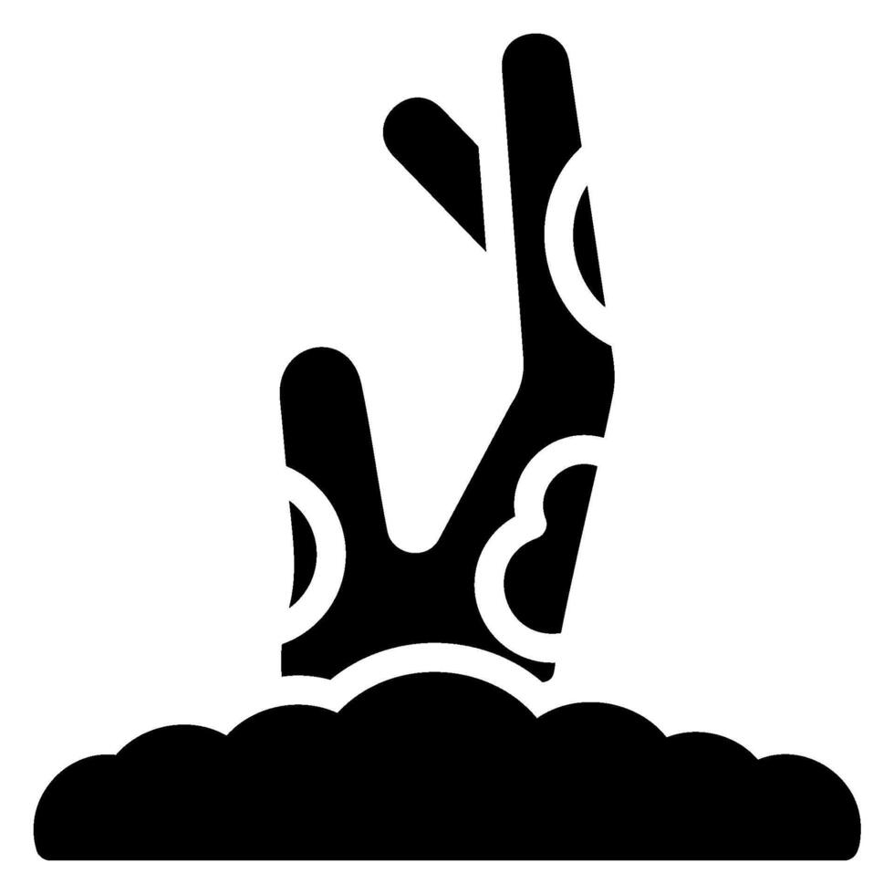 zombie glyph icon vector