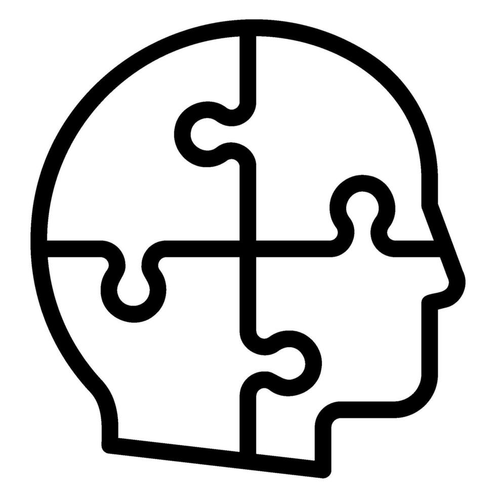 psychological line icon vector