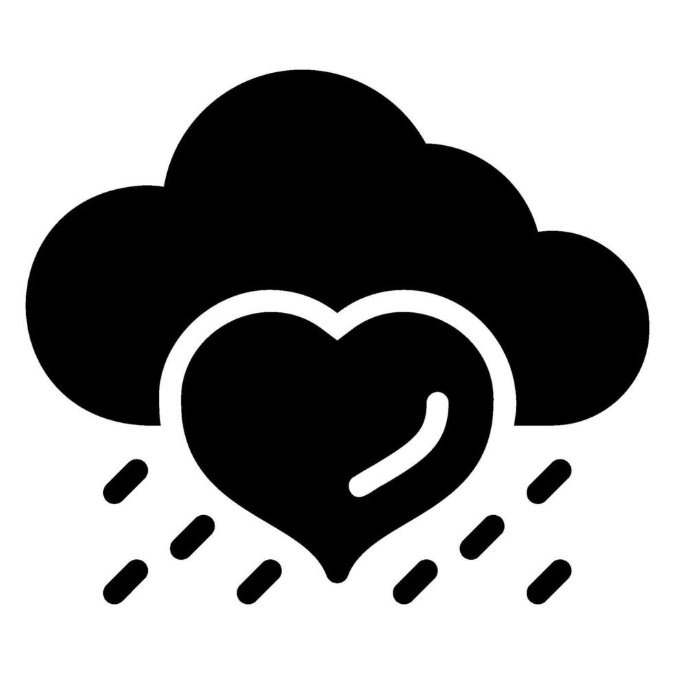 cloud glyph icon vector