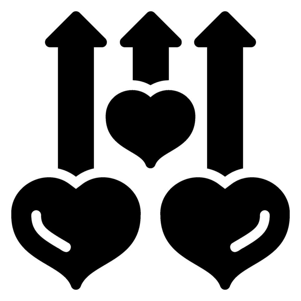 rise glyph icon vector