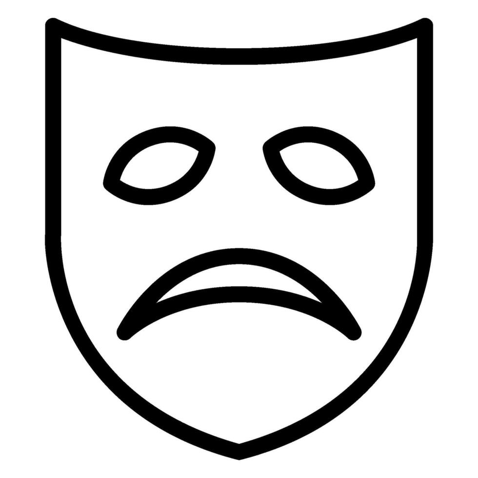 drama line icon vector