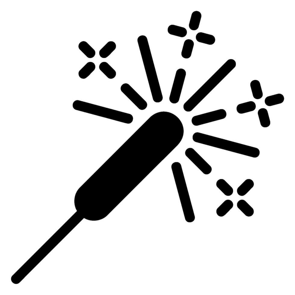 sparkler glyph icon vector