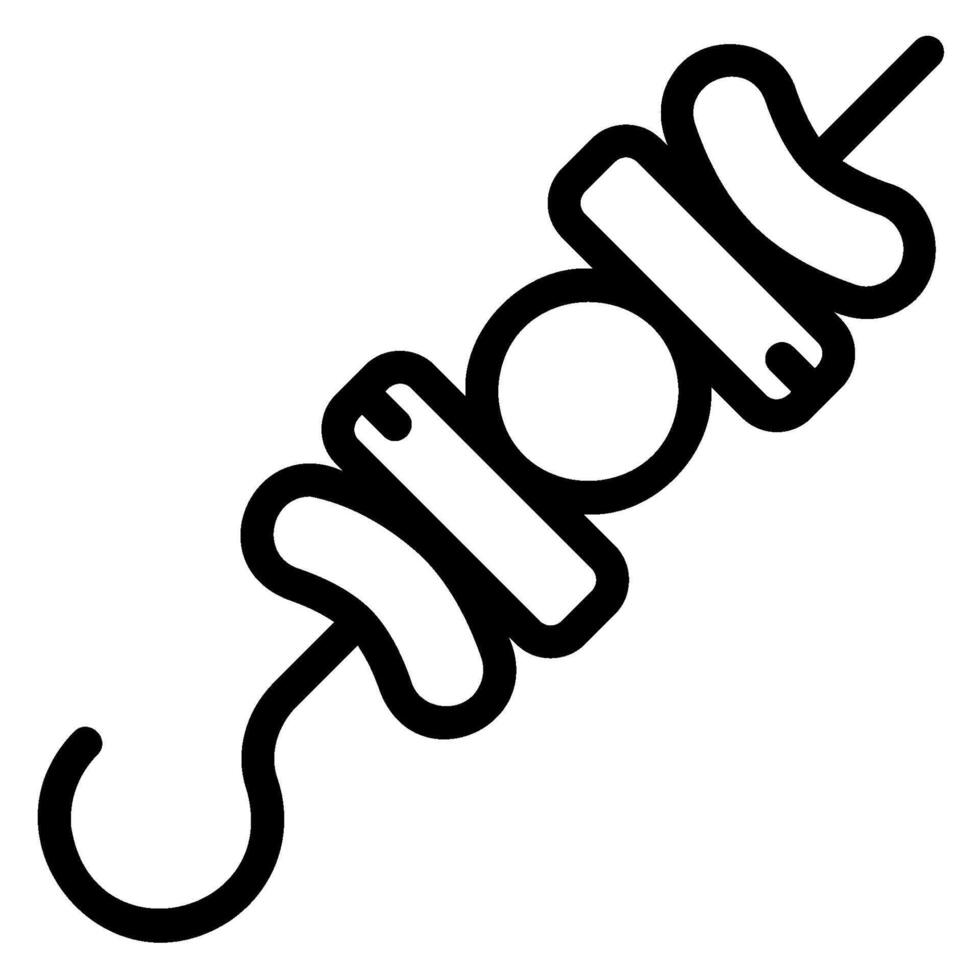 bbq line icon vector
