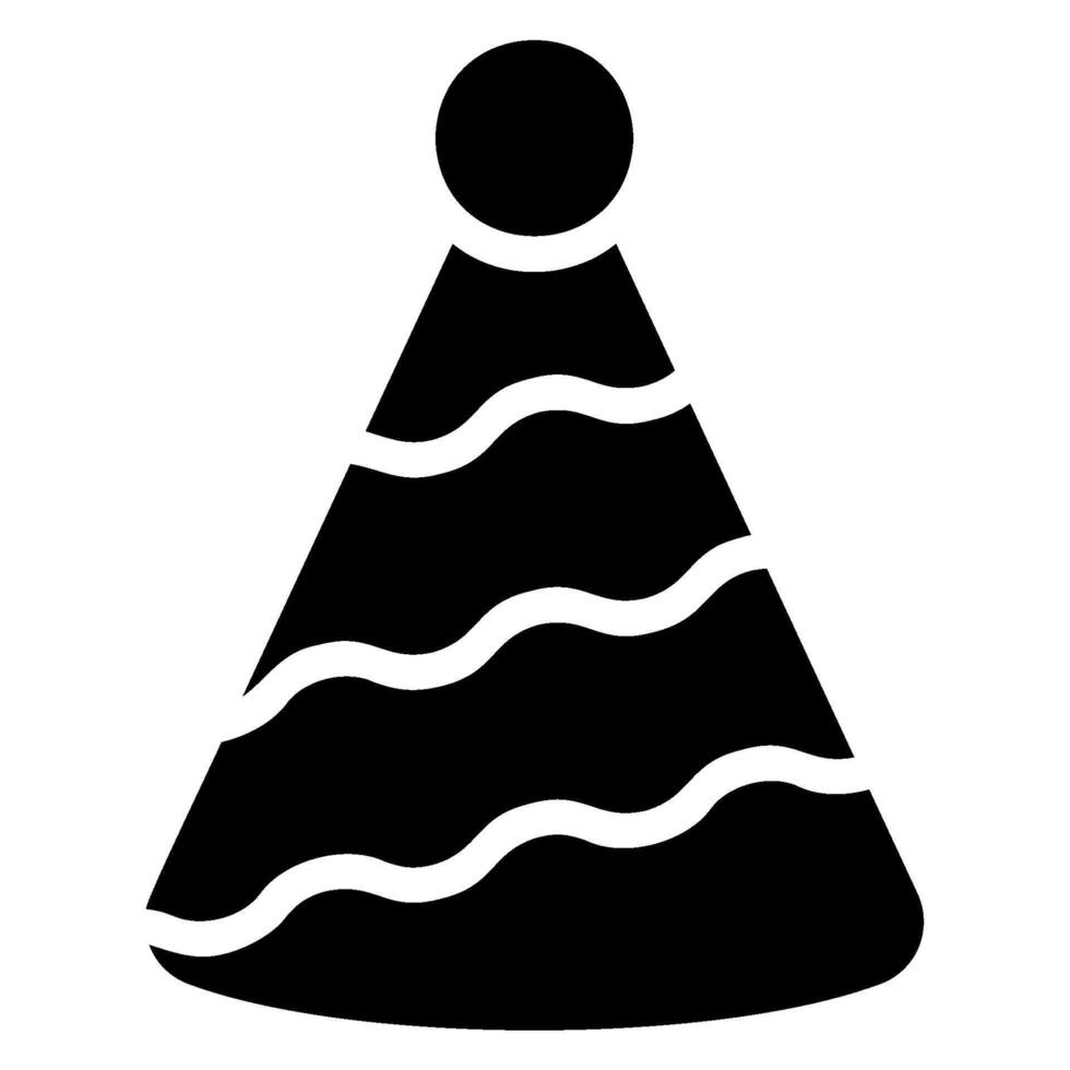 party hat glyph icon vector
