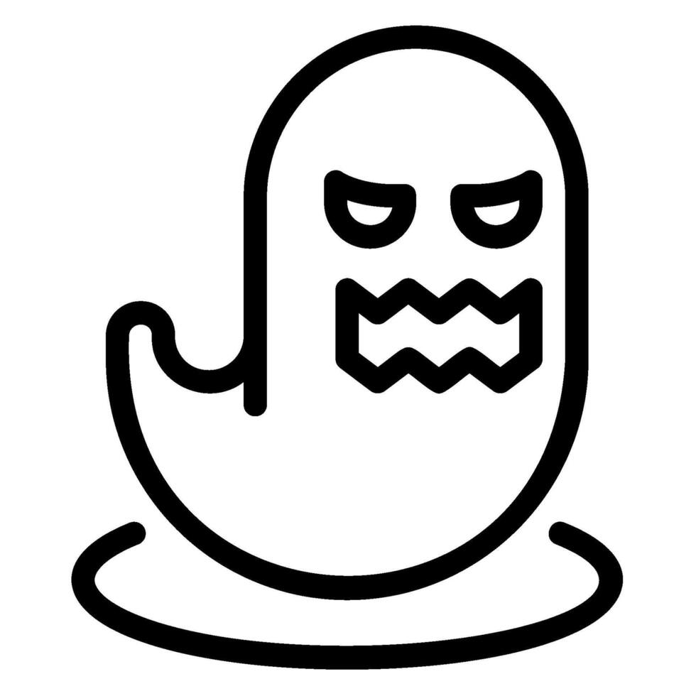 horror line icon vector