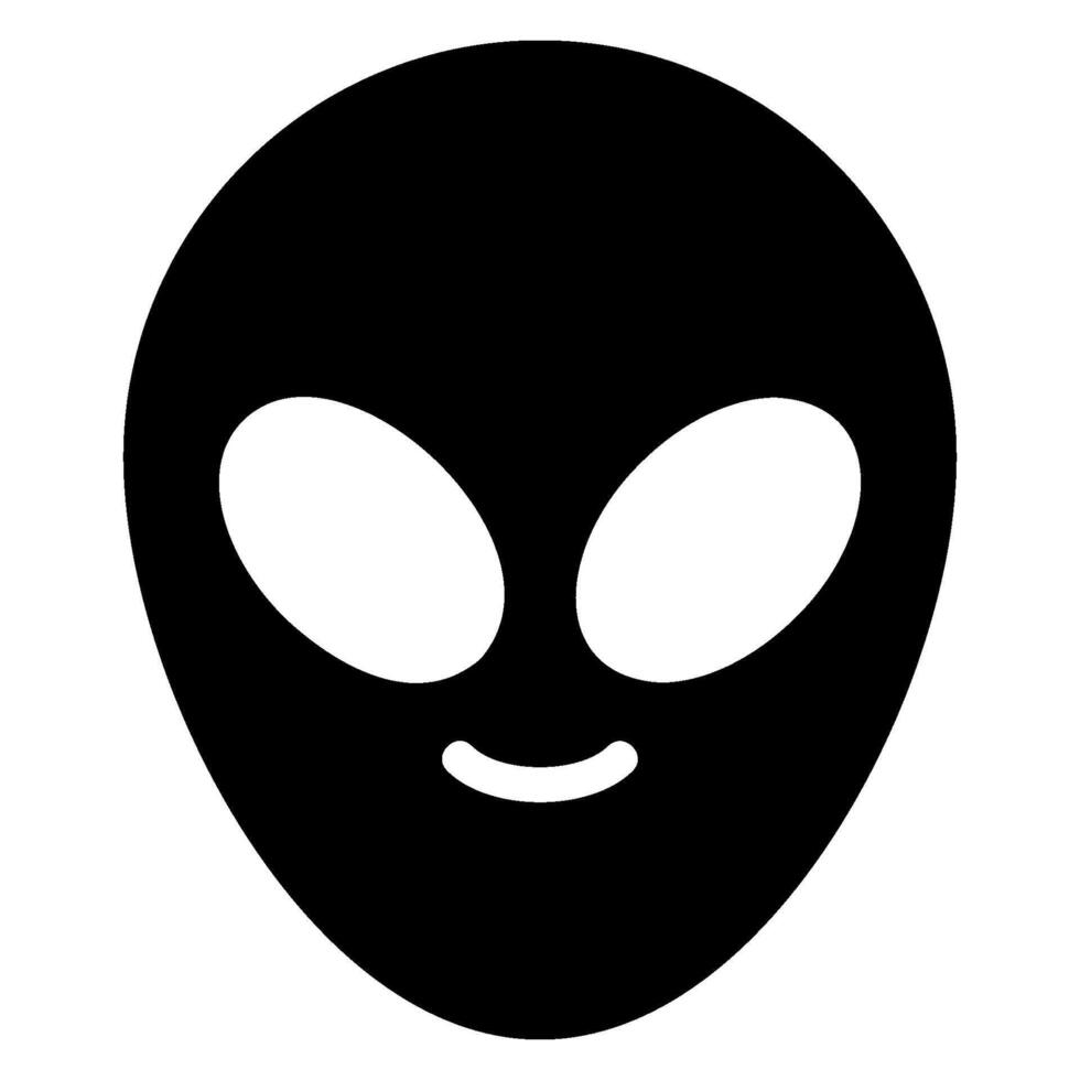 alien glyph icon vector