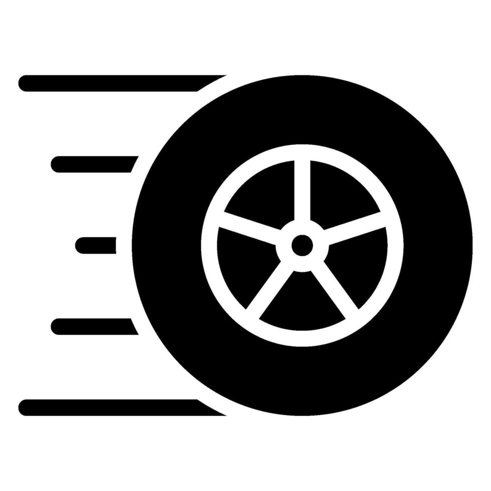 car race glyph icon vector