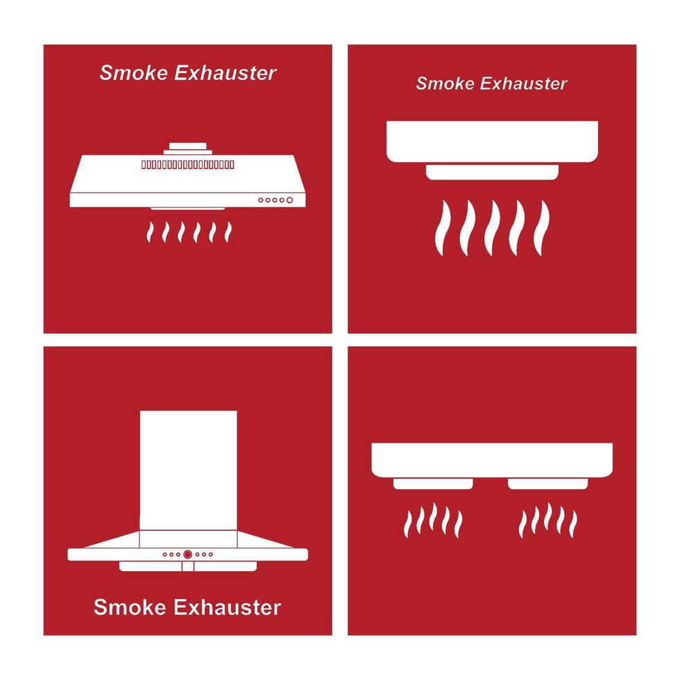 Kitchen smoke exhauster icon vector