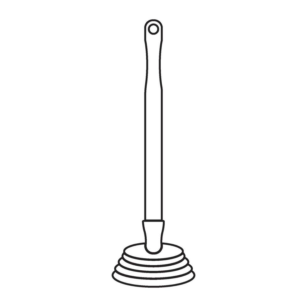 Toilet plunger icon vector