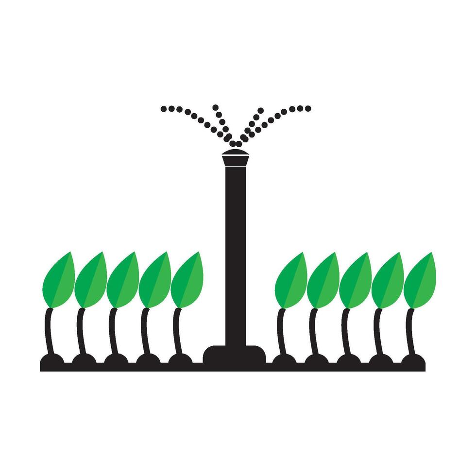 irrigation system or plant watering icon. vector